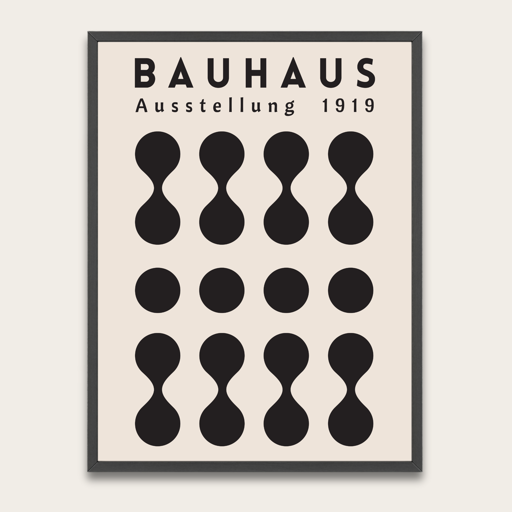 Bauhaus Exhibition 1919 Poster — Modernist Framed Art Print