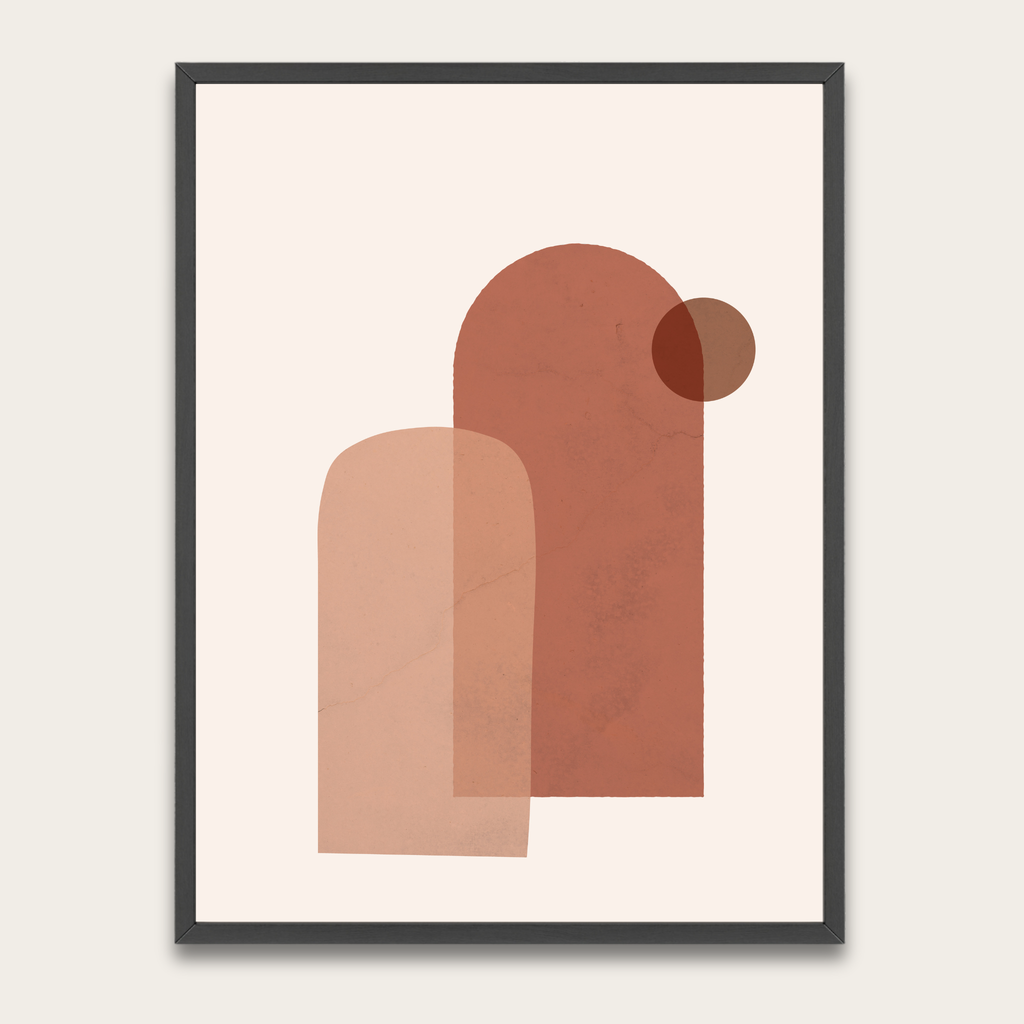 Abstract Terracotta Arch Print — Framed Wall Art Poster