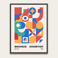 Bauhaus-tentoonstellingsposter — Ingelijste geometrische kunstprint