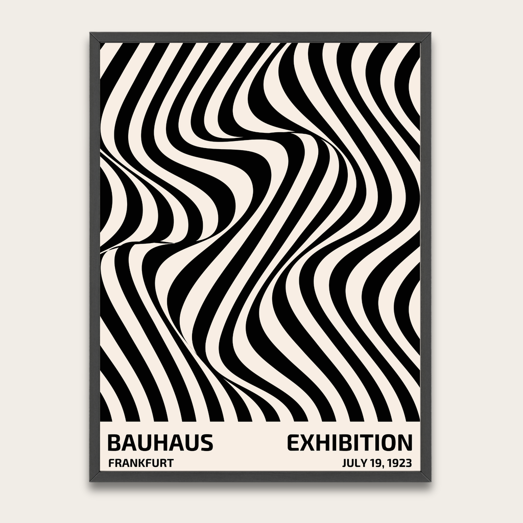 Bauhaus Exhibition Poster — Framed Modern Optical Art Print