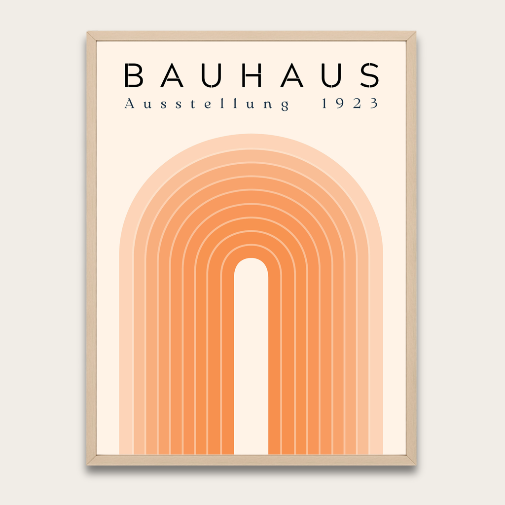 Bauhaus Retro Arch Poster (Framed) — 'Bauhaus Ausstellung 1923' Wall Art