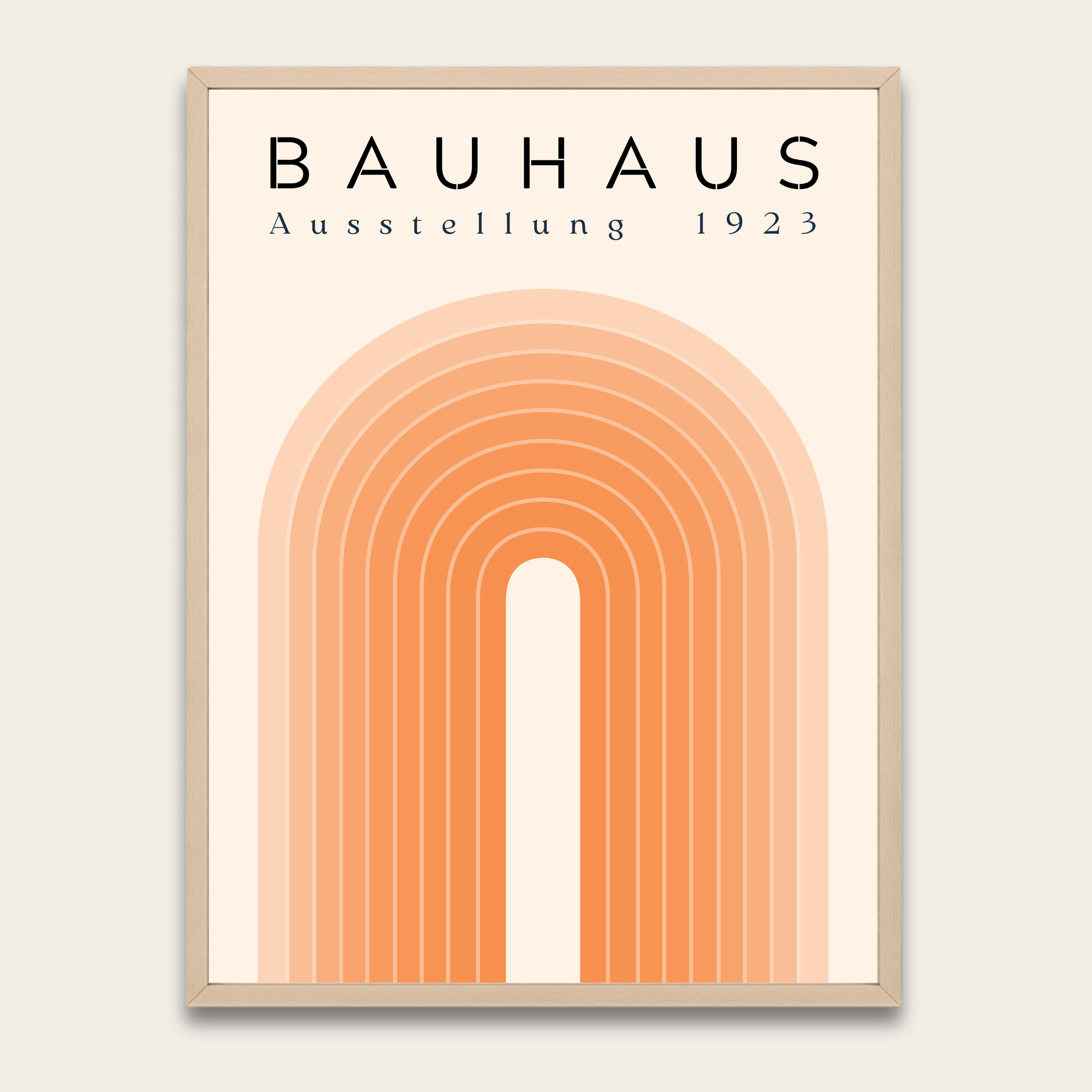 Bauhaus Retro Arch Poster (Framed) — 'Bauhaus Ausstellung 1923' Wall Art