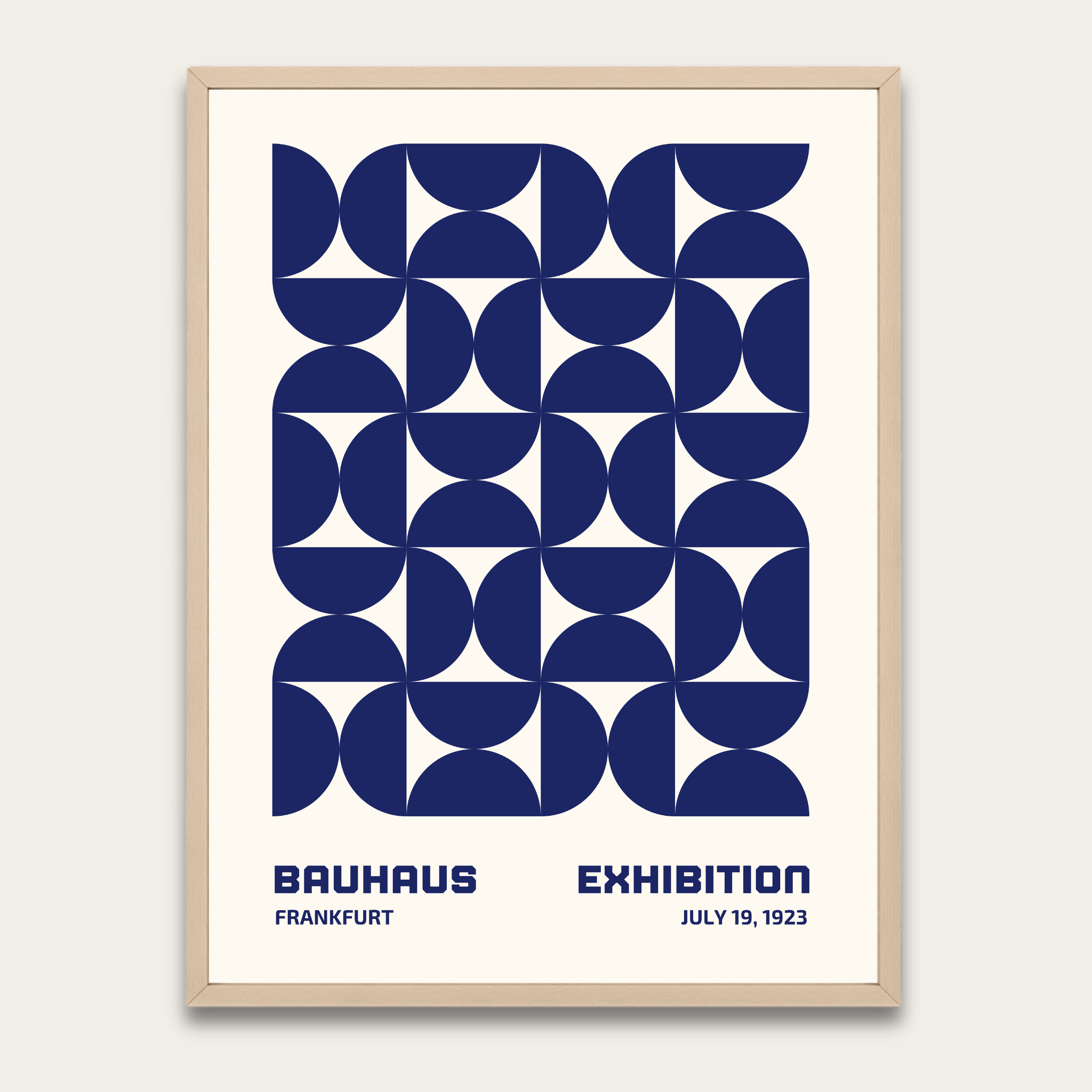 Bauhaus Blue Exhibition Poster — Framed Wall Art