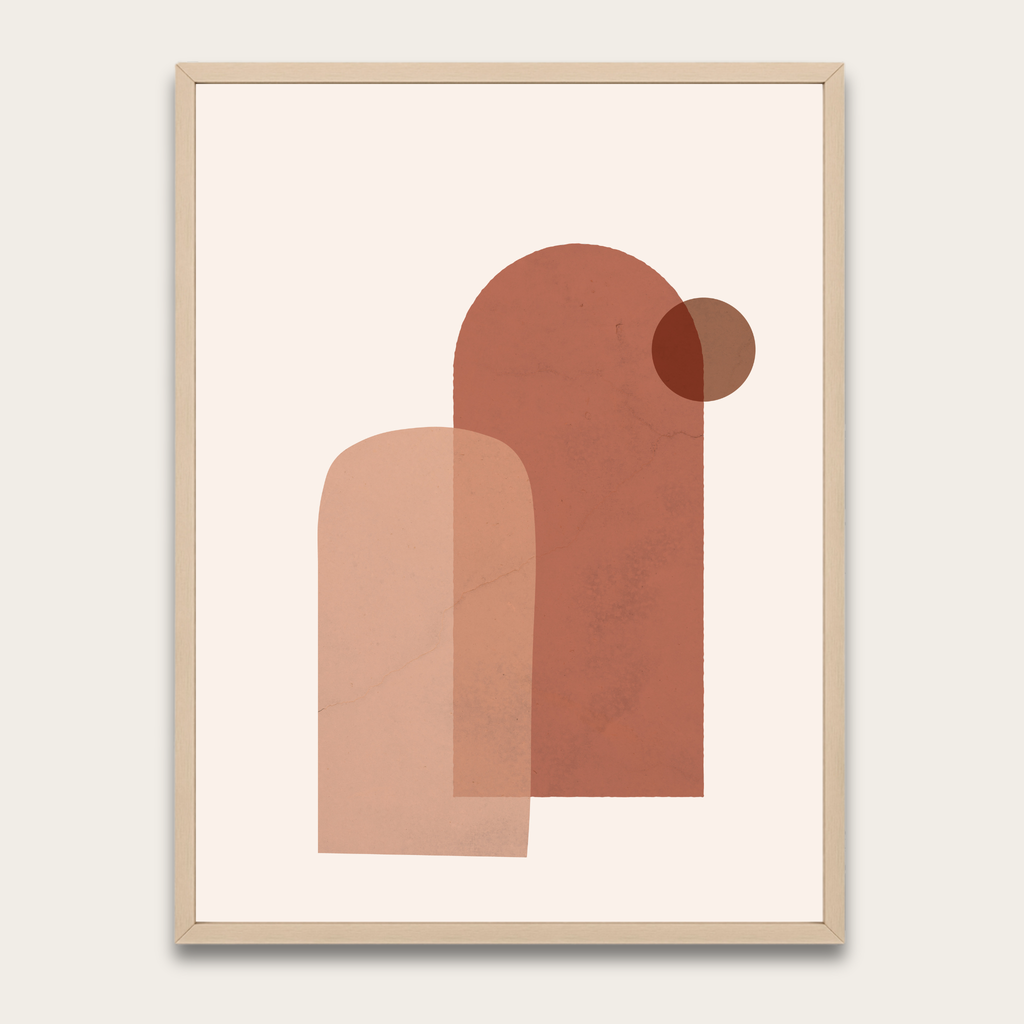 Abstract Terracotta Arch Print — Framed Wall Art Poster