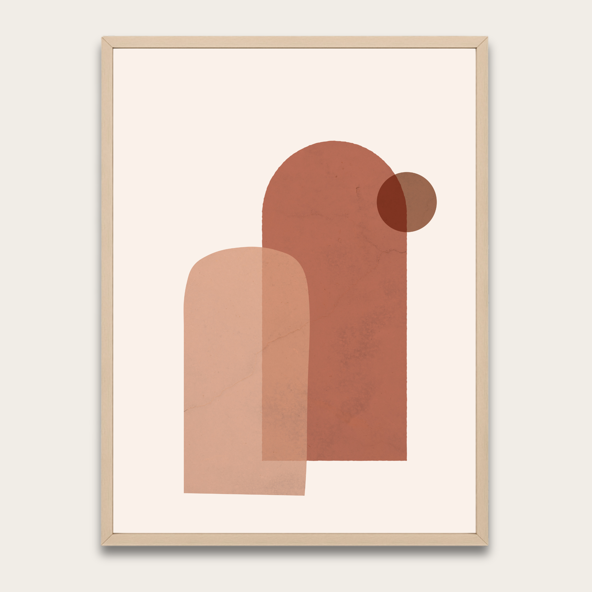 Abstract Terracotta Arch Print — Framed Wall Art Poster