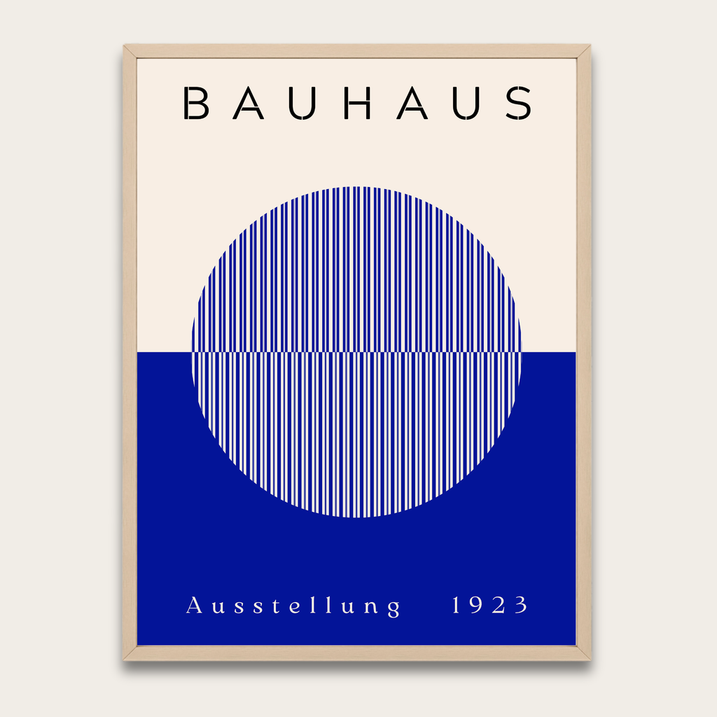 Bauhaus Exhibition 1923 Framed Poster — Minimalist Geometric Art Print