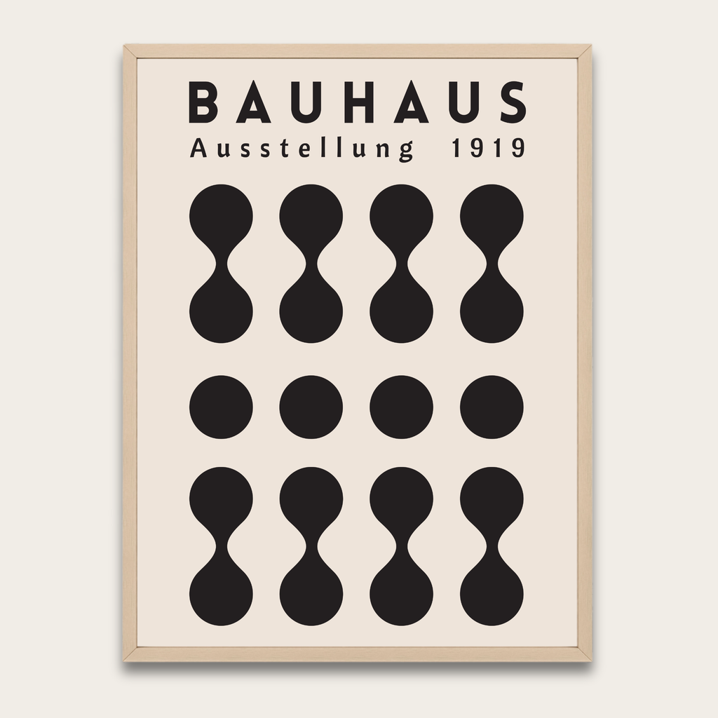 Bauhaus Exhibition 1919 Poster — Modernist Framed Art Print