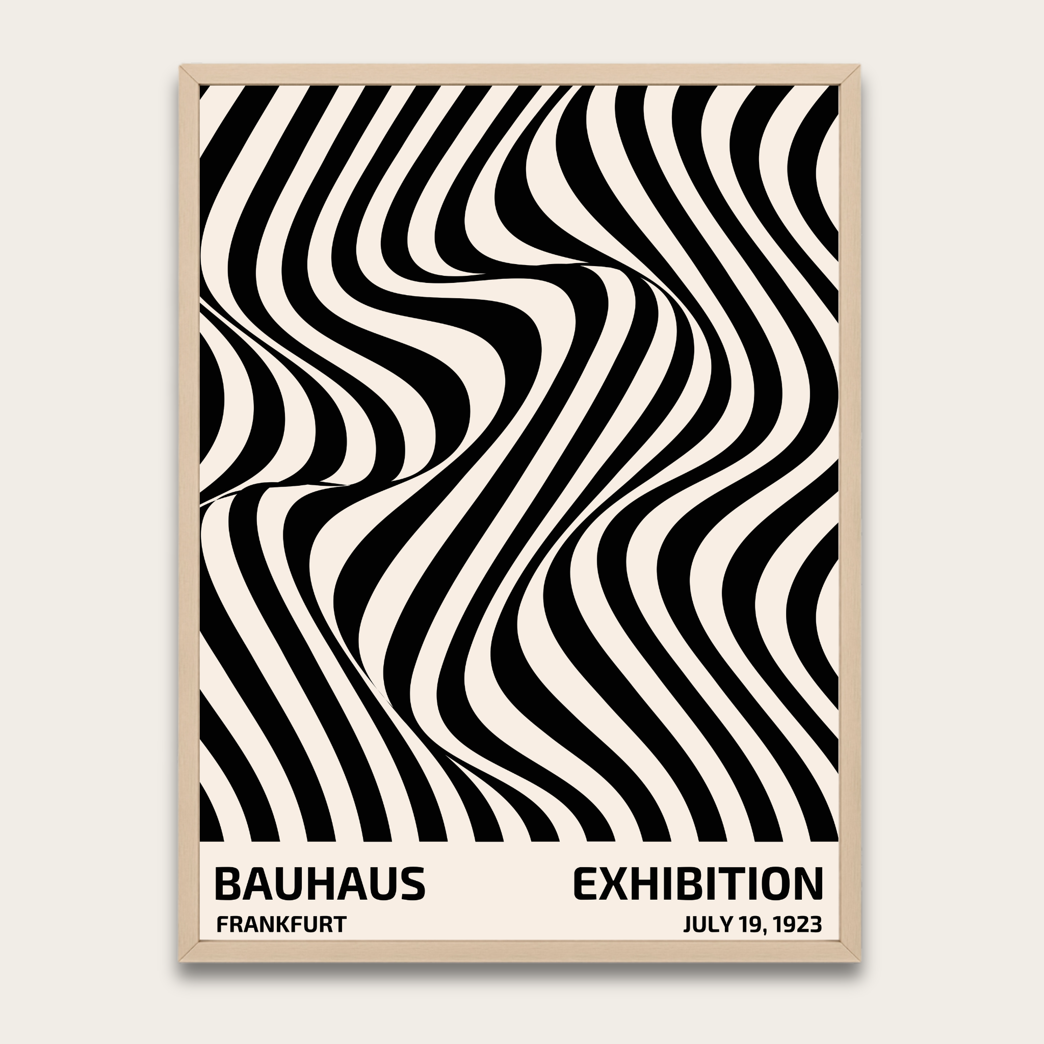 Bauhaus Exhibition Poster — Framed Modern Optical Art Print