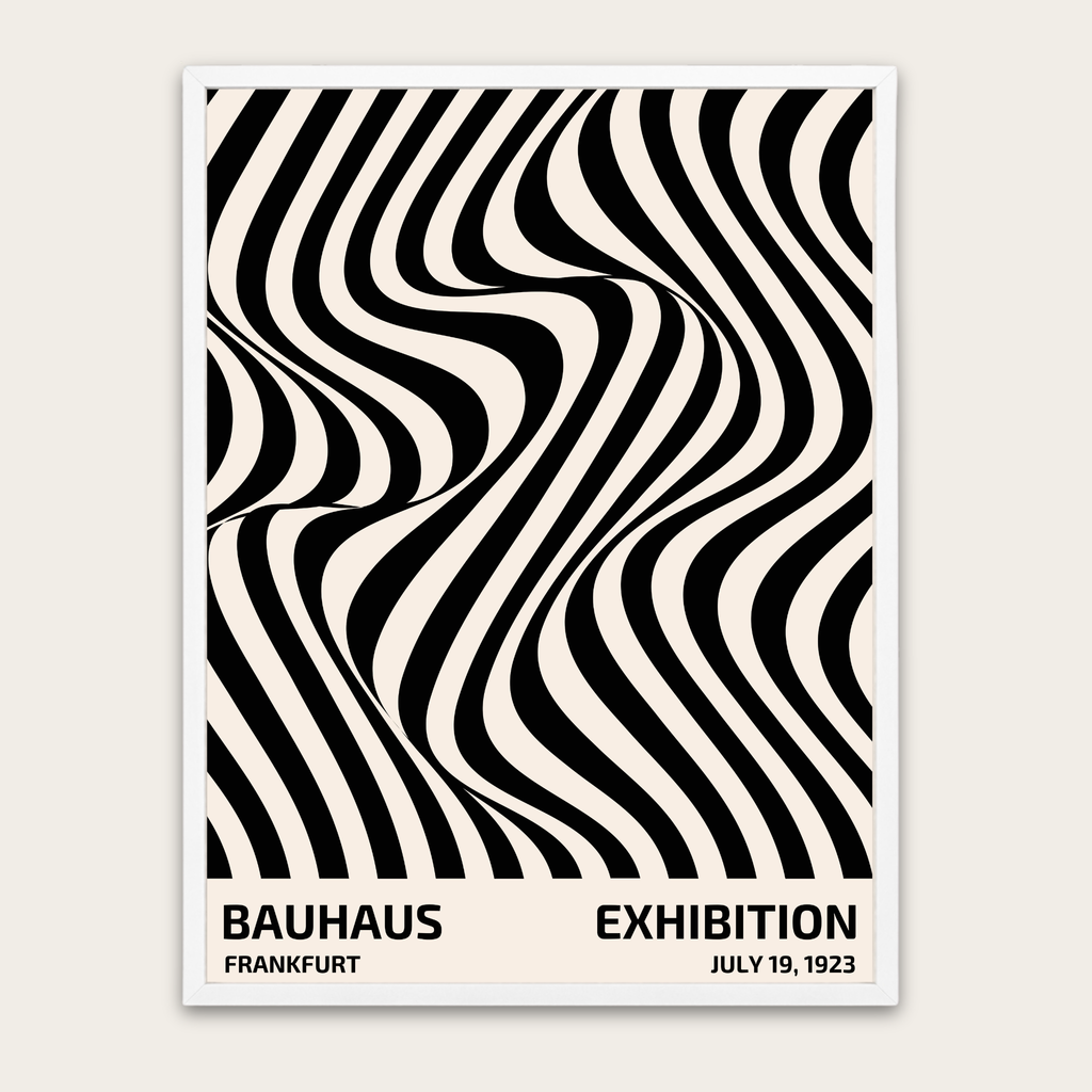 Bauhaus Exhibition Poster — Framed Modern Optical Art Print