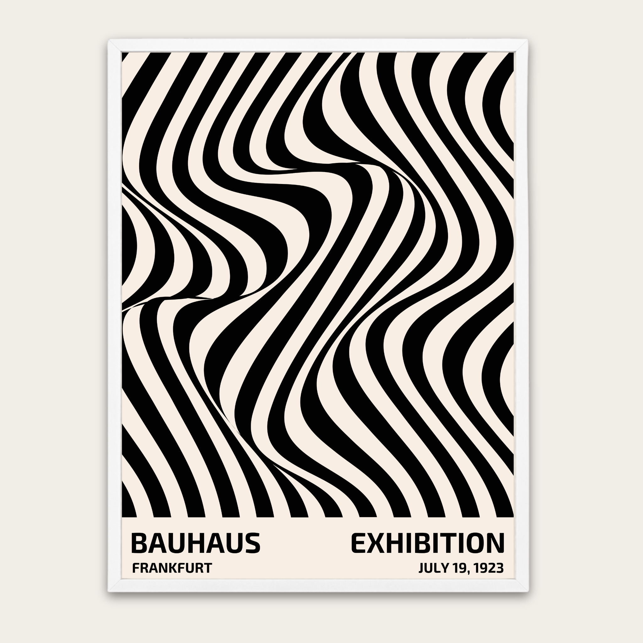 Bauhaus Exhibition Poster — Framed Modern Optical Art Print