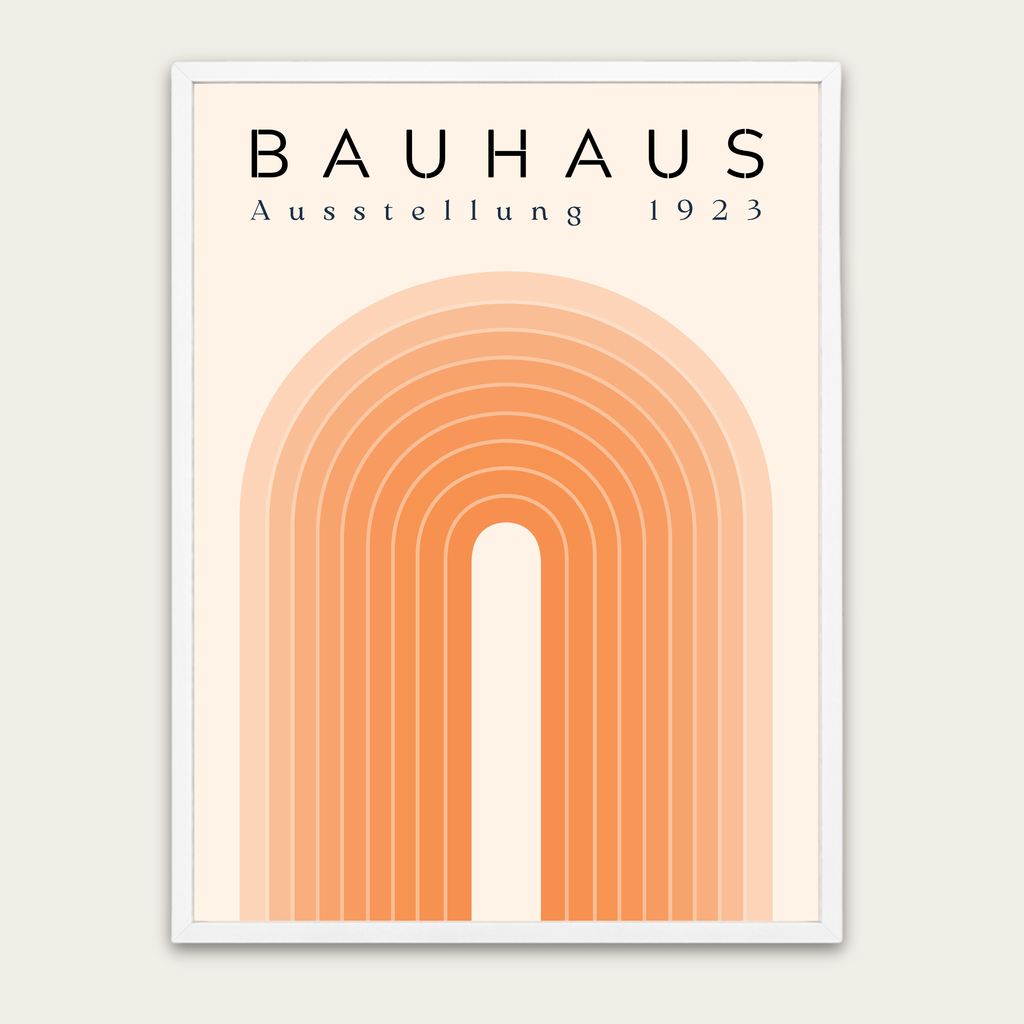 Bauhaus Retro Arch Poster (Framed) — 'Bauhaus Ausstellung 1923' Wall Art