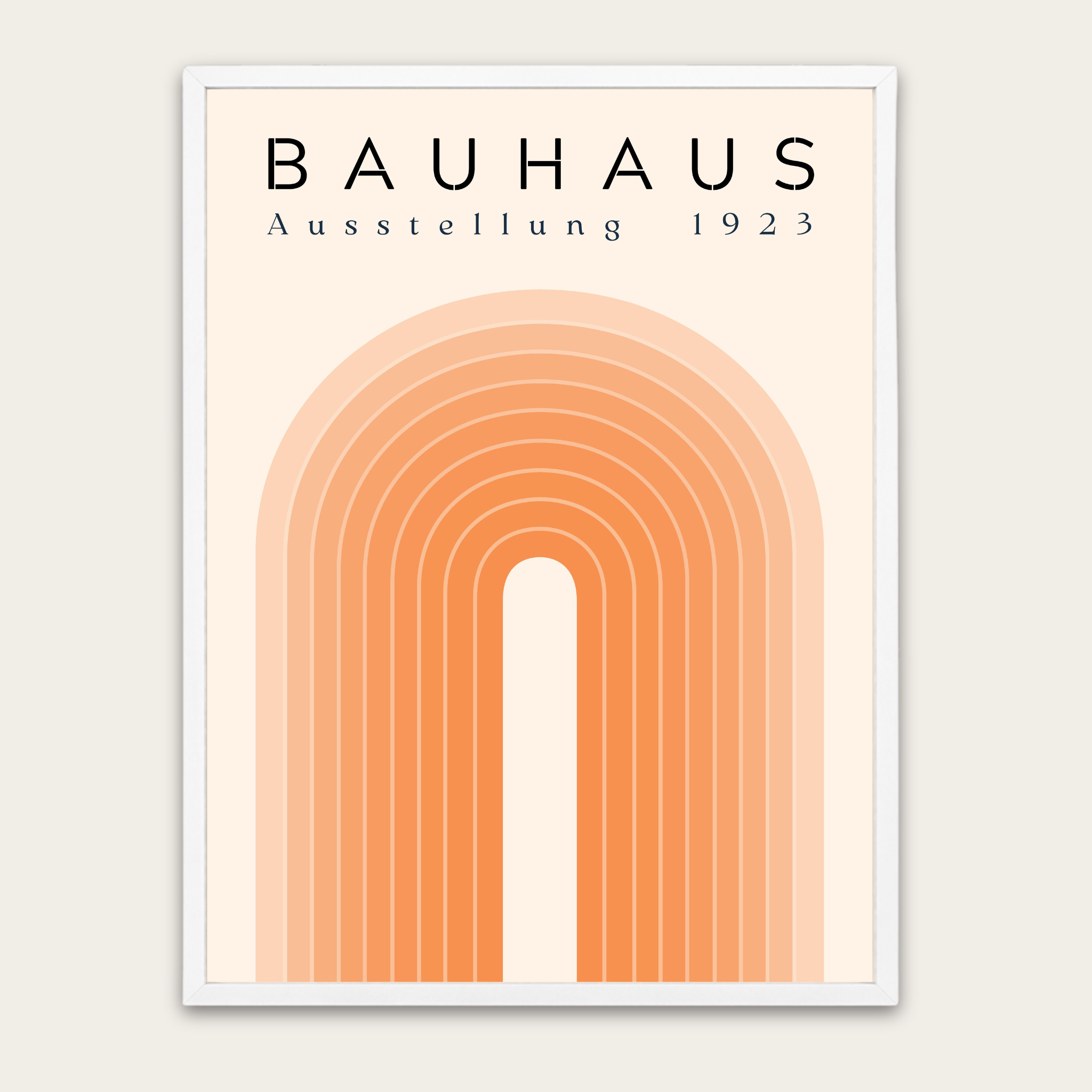 Bauhaus Retro Arch Poster (Framed) — 'Bauhaus Ausstellung 1923' Wall Art