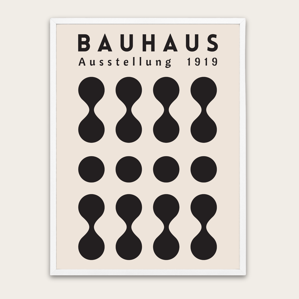 Bauhaus Exhibition 1919 Poster — Modernist Framed Art Print