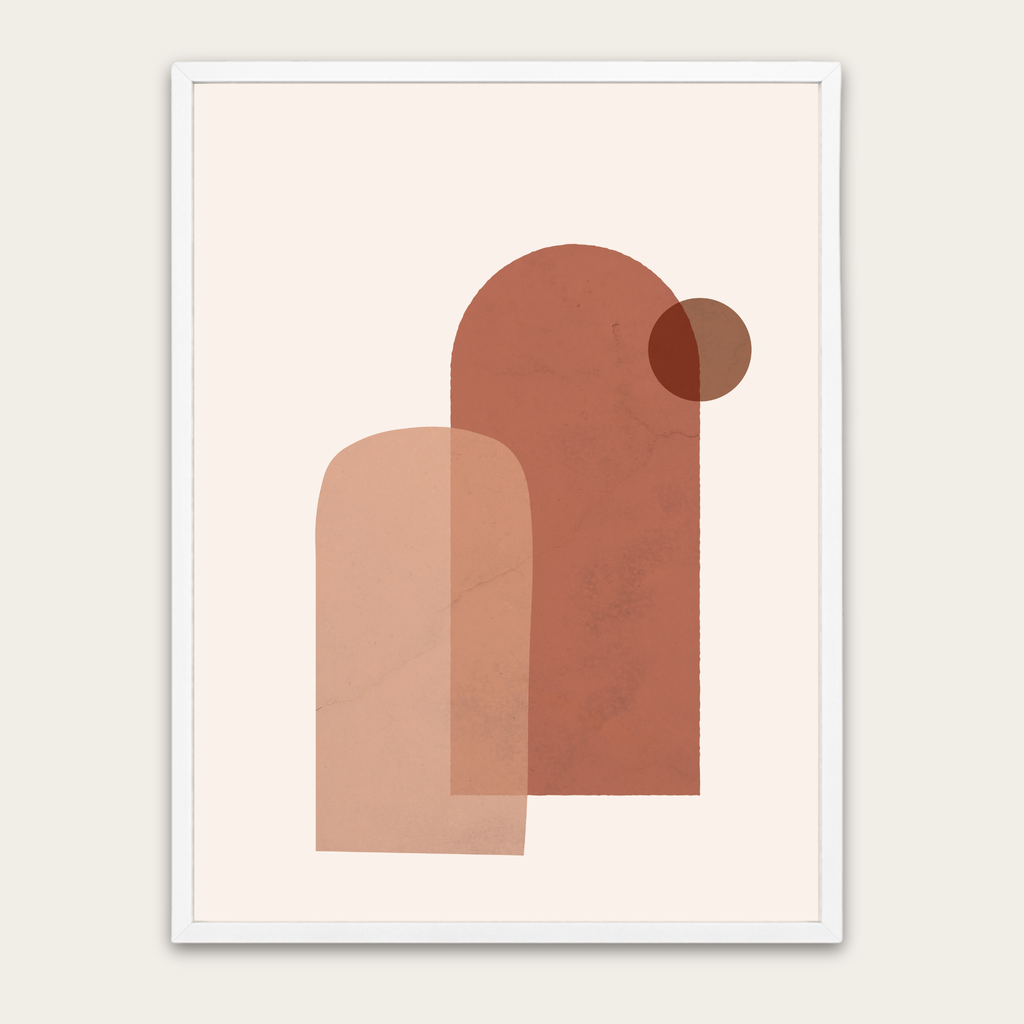 Abstract Terracotta Arch Print — Framed Wall Art Poster