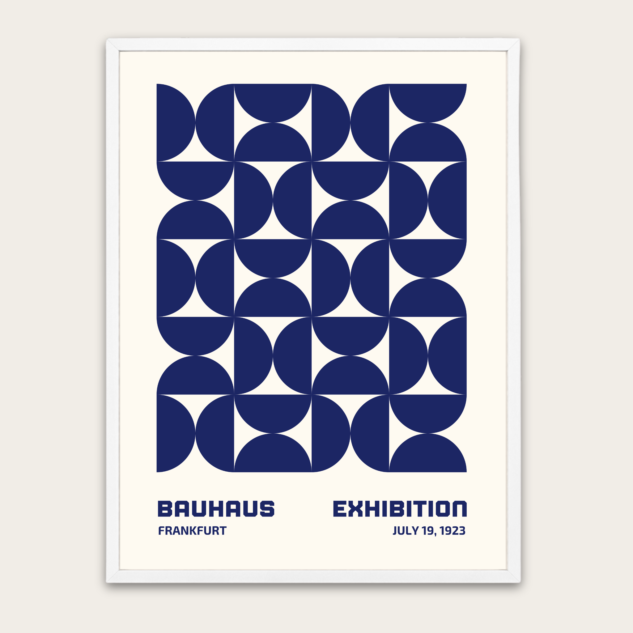 Bauhaus Blue Exhibition Poster — Framed Wall Art