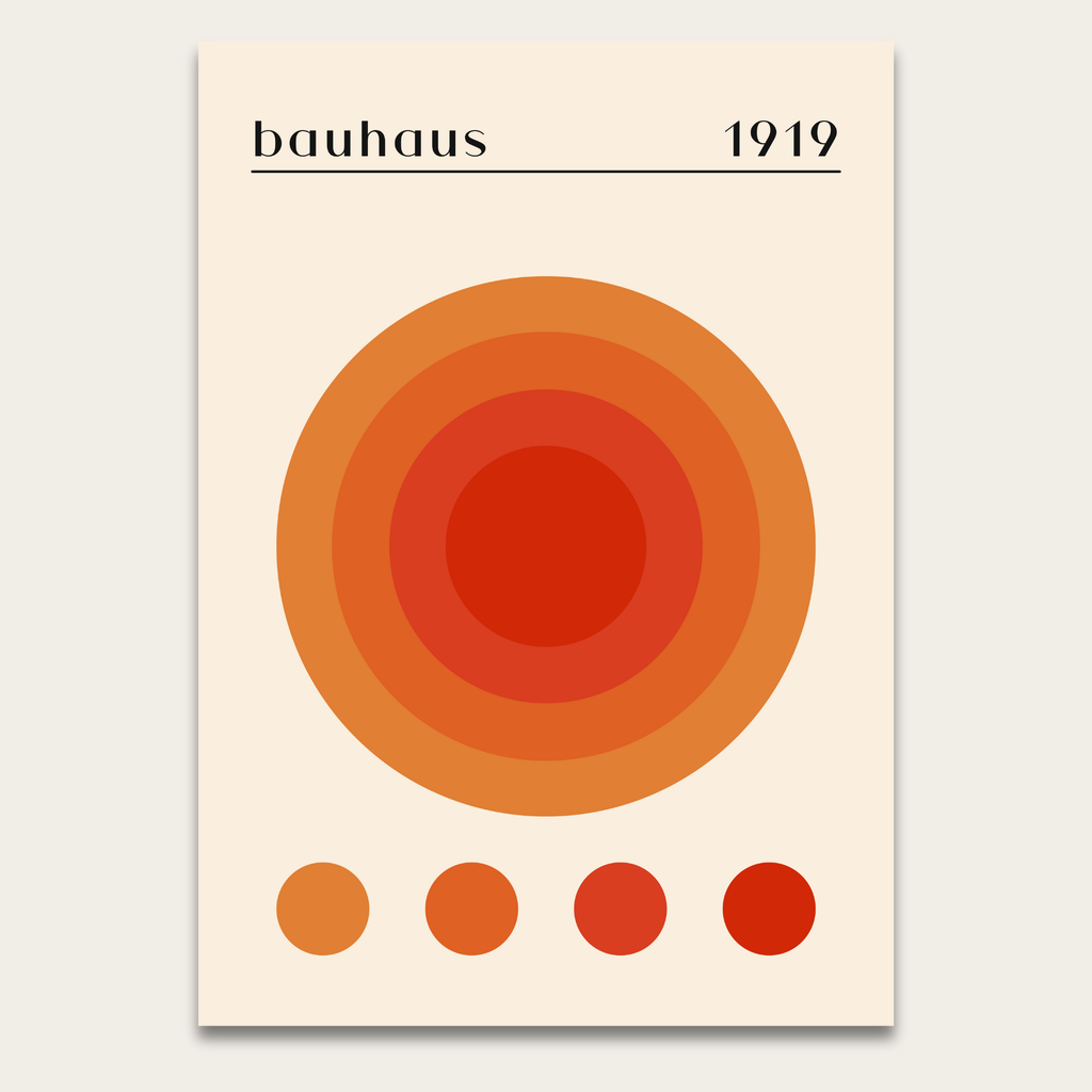 Bauhaus 1919 Abstract Circle Art Poster