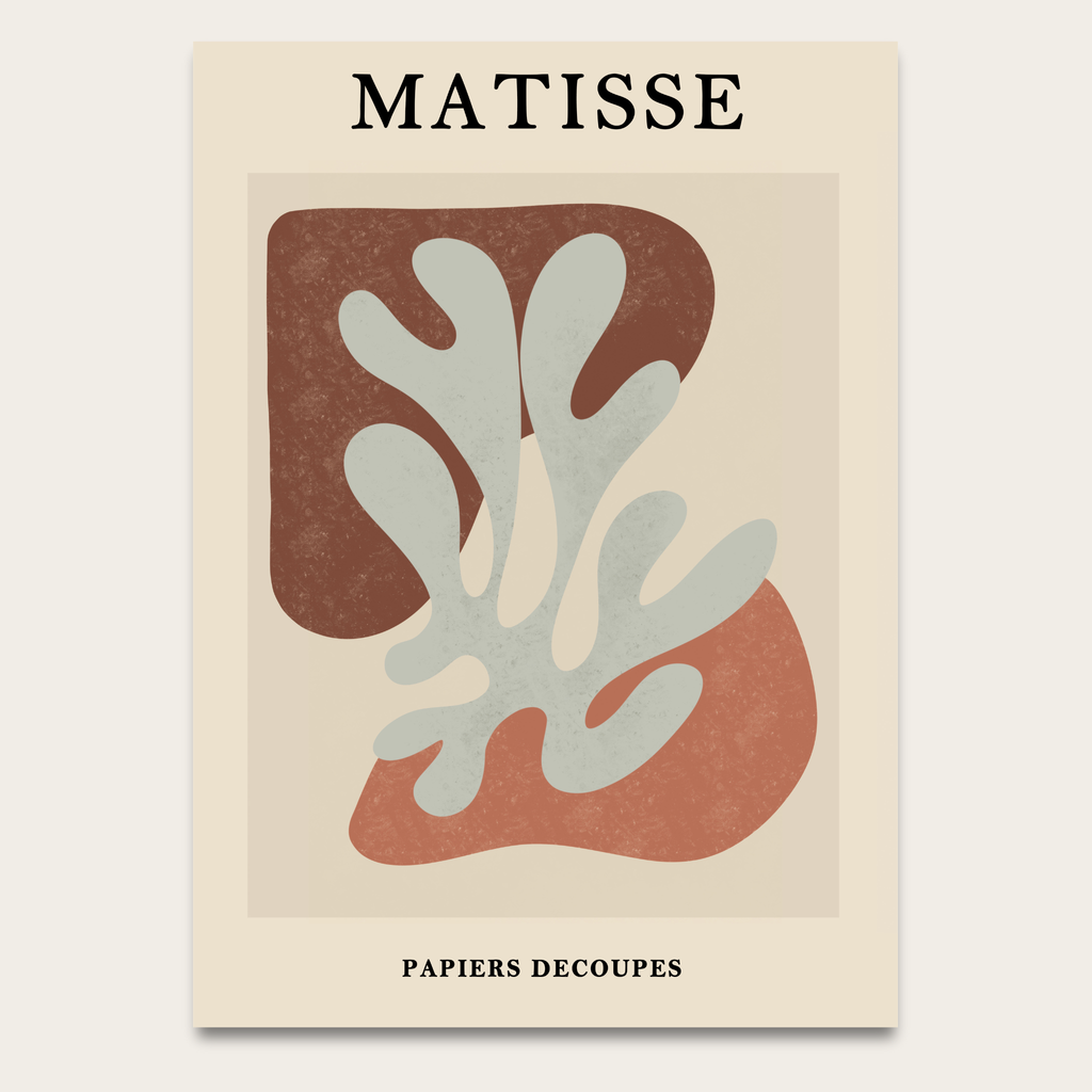 Matisse Abstract Cutout Art Poster — Mid-Century Modern Wall Print