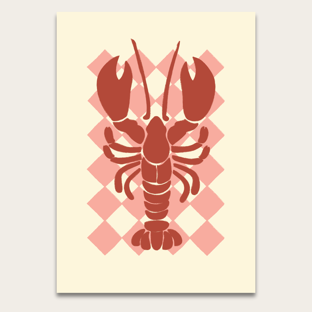 Retro Lobster Poster