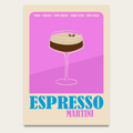 Espresso Martini Poster — Retro Cocktail Art Print