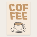 Coffee Poster — Minimal Beige Coffee Cup Wall Art