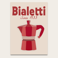 Bialetti Moka Pot Poster — Vintage Coffee Kitchen Wall Art (Since 1933)