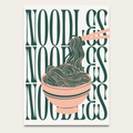 Noodles kitchen Poster — Retro Minimal Ramen Wall Art