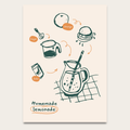 Lemonade Recipe Poster — Homemade Lemonade Kitchen Art Print