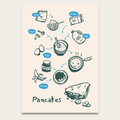 Pancake Recipe Poster — Illustrated Kitchen Wall Art