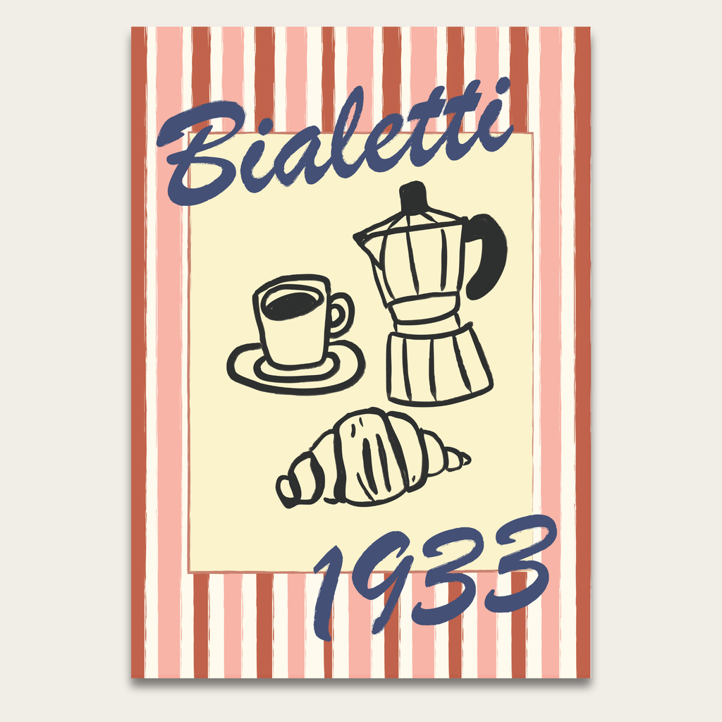 Vintage Bialetti Coffee Poster