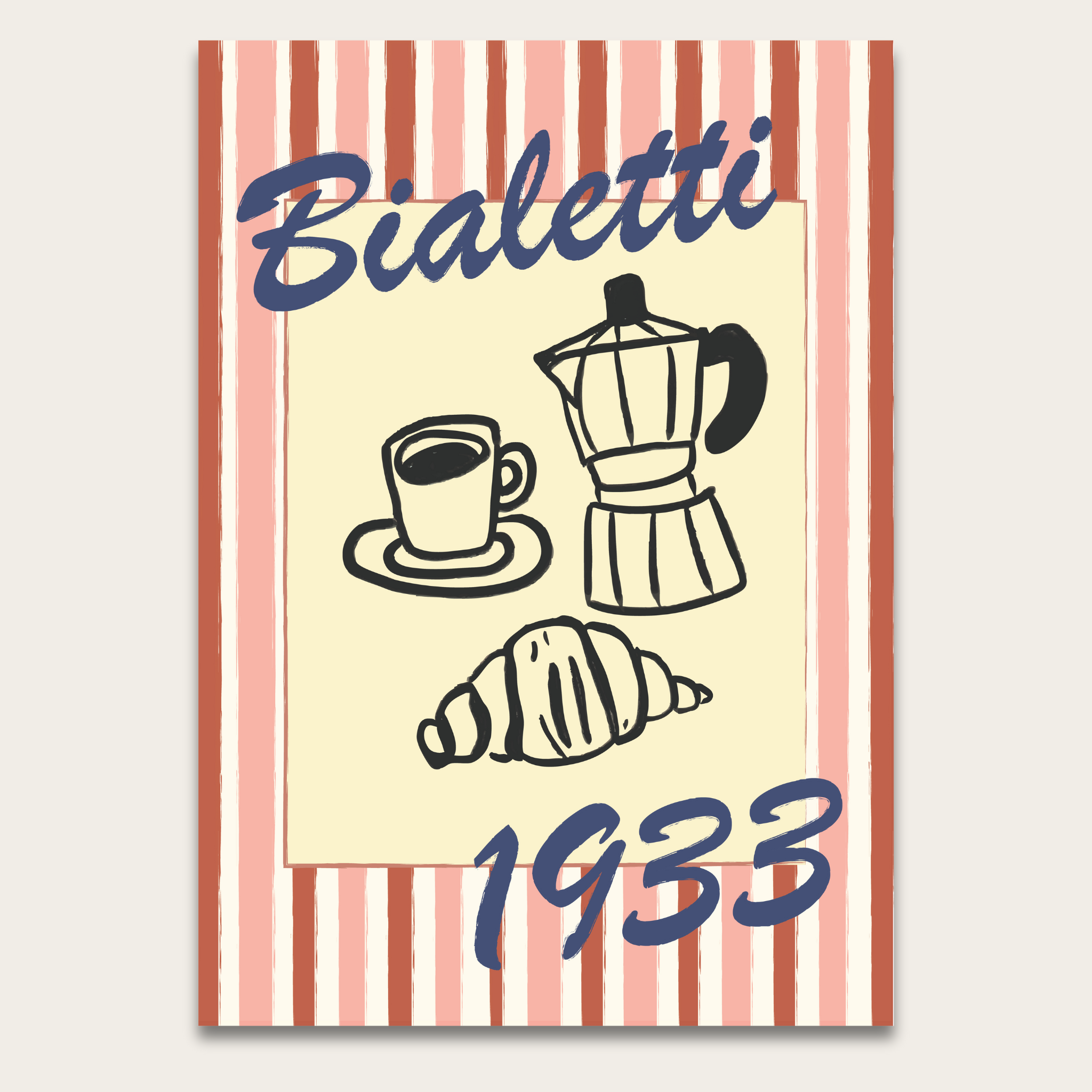 Vintage Bialetti Coffee Poster