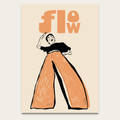Flow Retro Art Poster — Vintage Style Femme Figure Wall Print