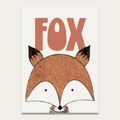 Fox Nursery Poster — Cute Retro Woodland Animal Print for Kids’ Room