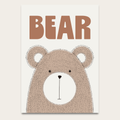 Bear Nursery Poster — Cute Brown Bear Wall Art for Kids’ Room