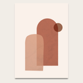 Abstract Terracotta Arch Poster — Minimalist Modern Wall Art