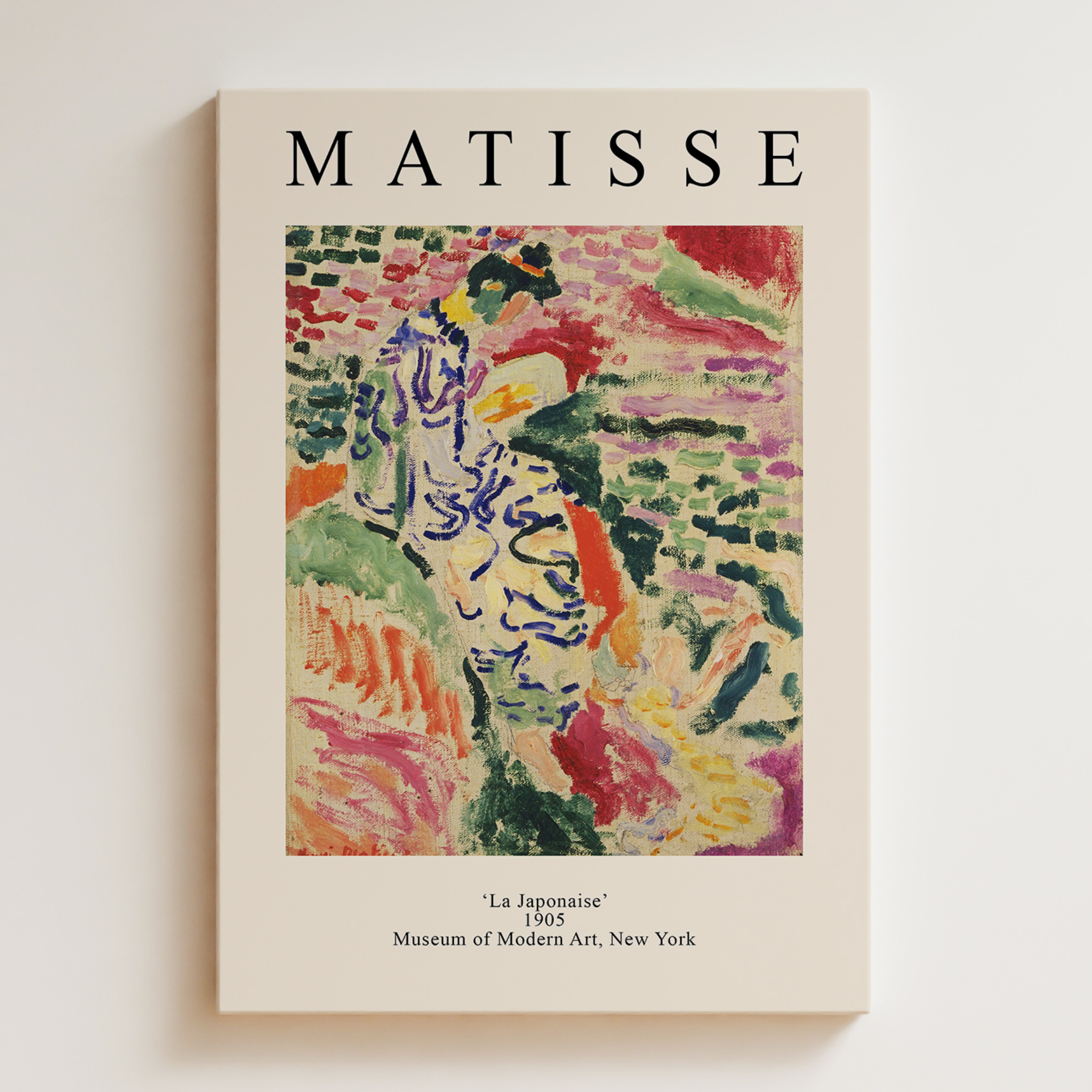 Matisse 'La Japonaise' Matte Canvas Print — Stretched Art Poster