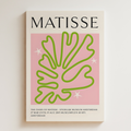 Matisse Botanical Print Canvas — Pink & Green Modern Art Wall Decor