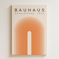 Bauhaus Ausstellung 1923 Orange Arch Matte Canvas Wall Art