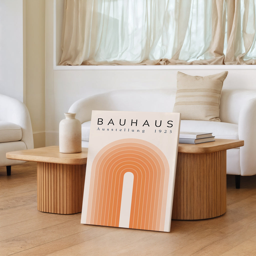 Bauhaus Ausstellung 1923 Orange Arch Matte Canvas Wall Art