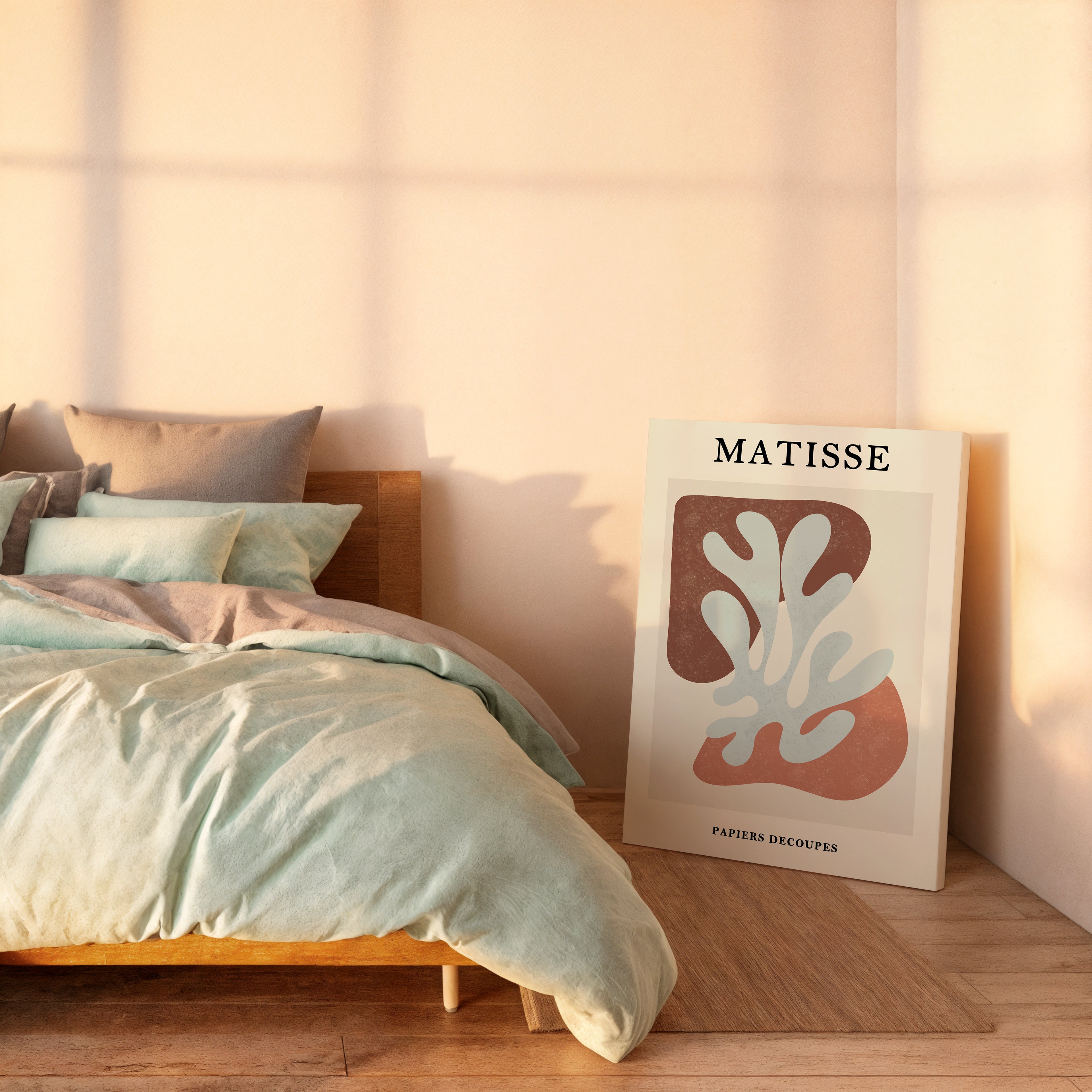 Matisse-Inspired Abstract Canvas Print — Mid-Century Botanical Wall Art, 'Papiers Découpés'