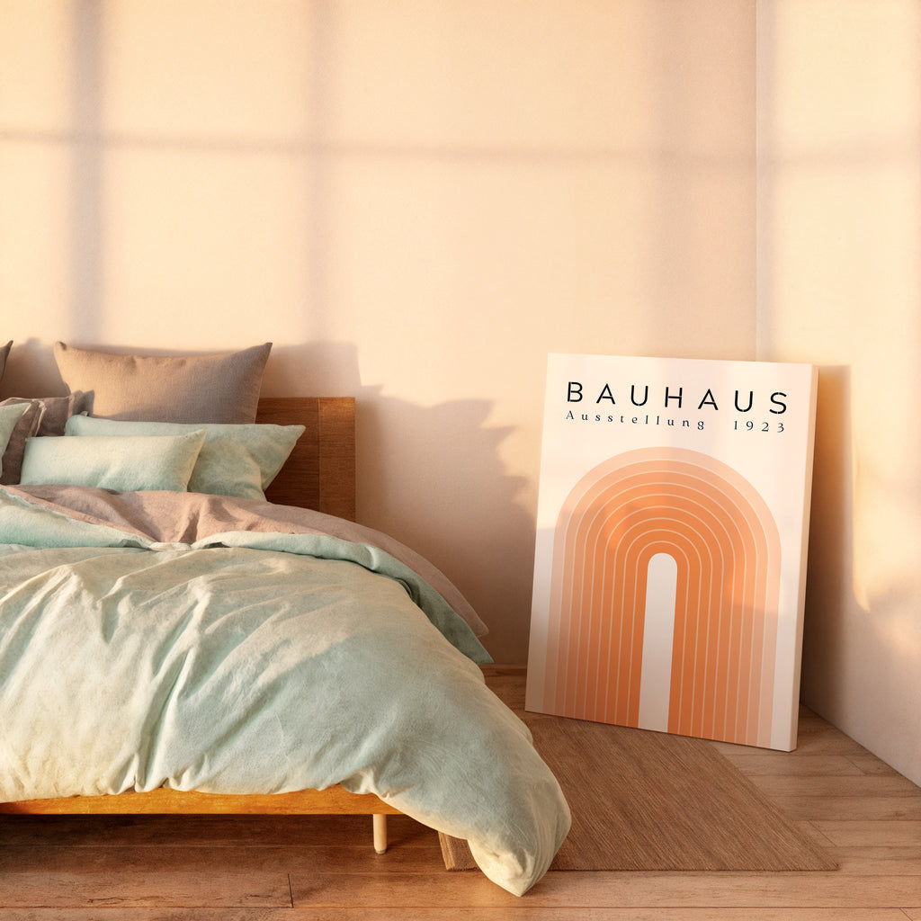 Bauhaus Ausstellung 1923 Orange Arch Matte Canvas Wall Art