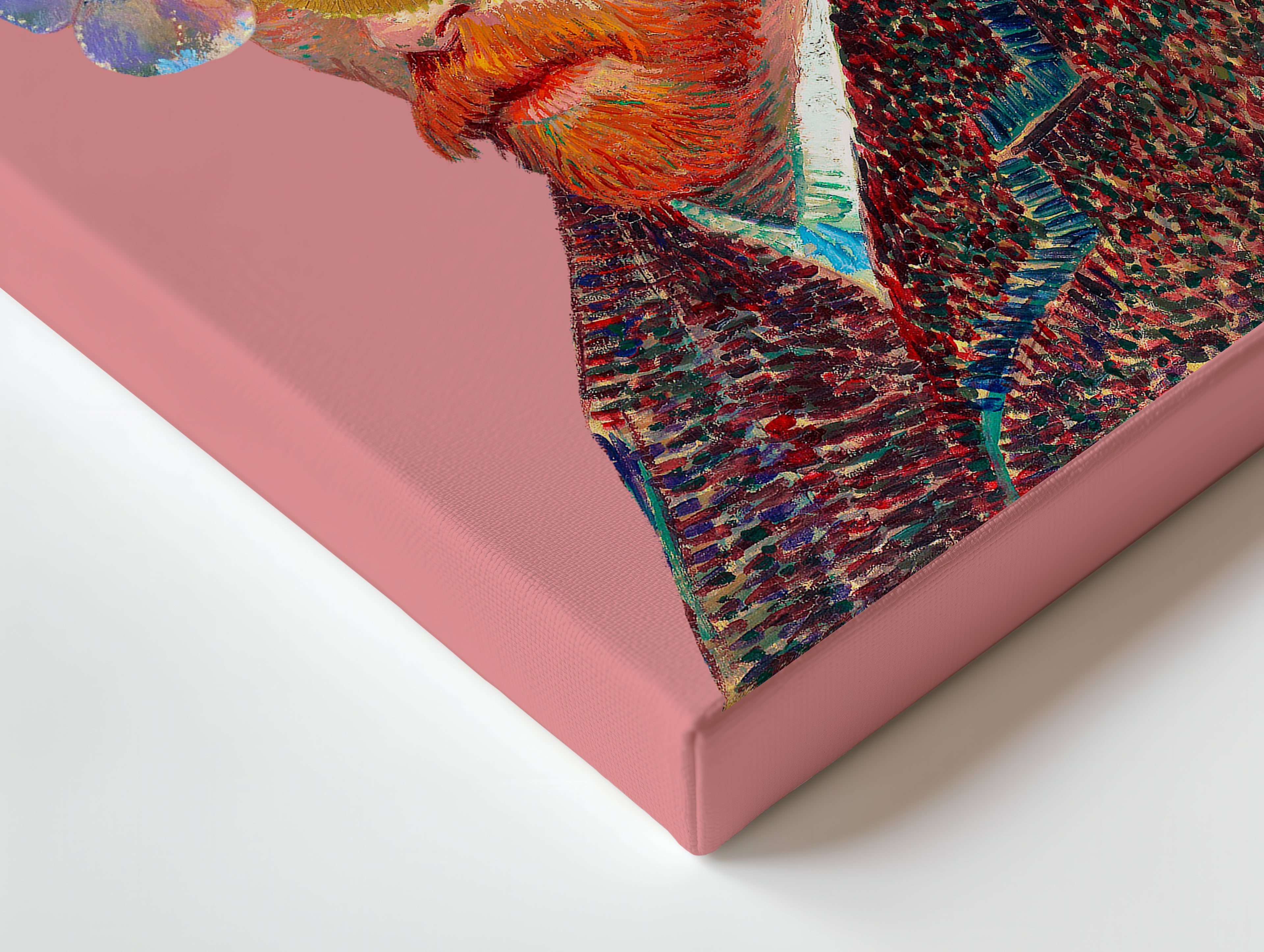 Floral Vincent Portrait Canvas — Surreal Flower Head Wall Art