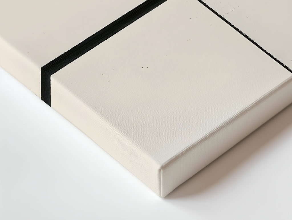 Minimalist Black & White Geometric Canvas