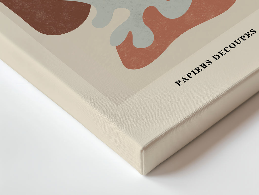 Matisse-Inspired Abstract Canvas Print — Mid-Century Botanical Wall Art, 'Papiers Découpés'