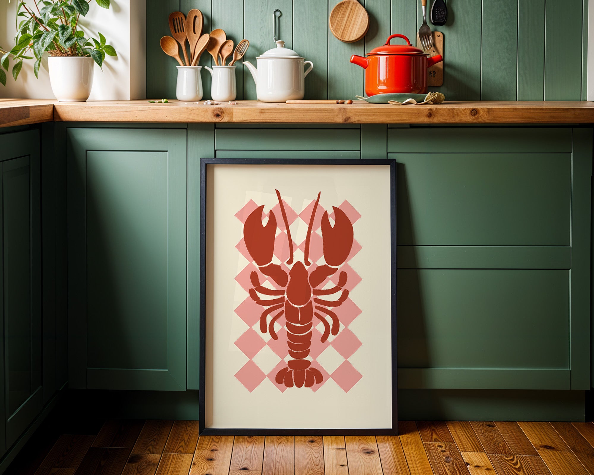 Retro Lobster Poster