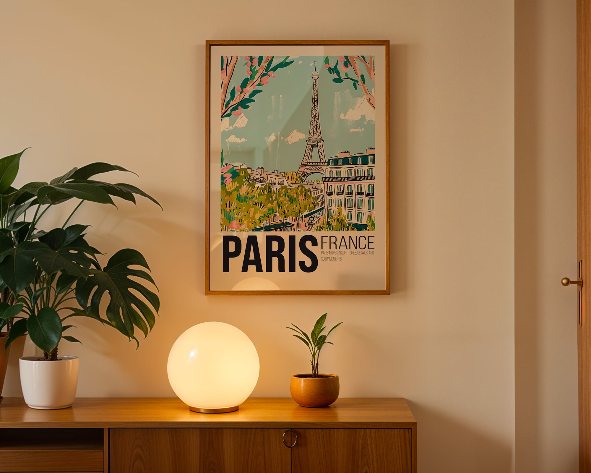 Paris Eiffel Tower Poster – Vintage Travel Art Print