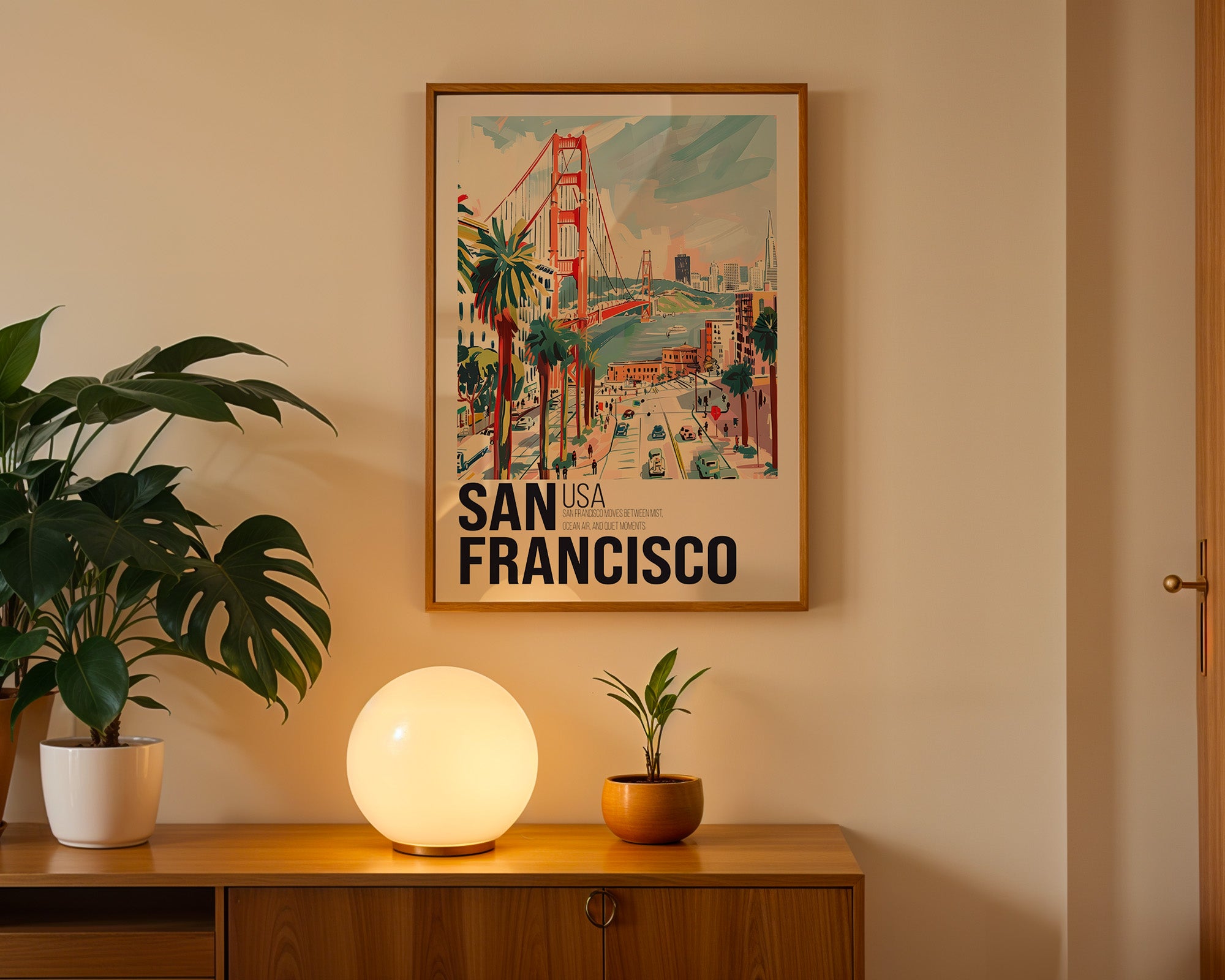 San Francisco Travel Poster Print — Vintage Cityscape Wall Art