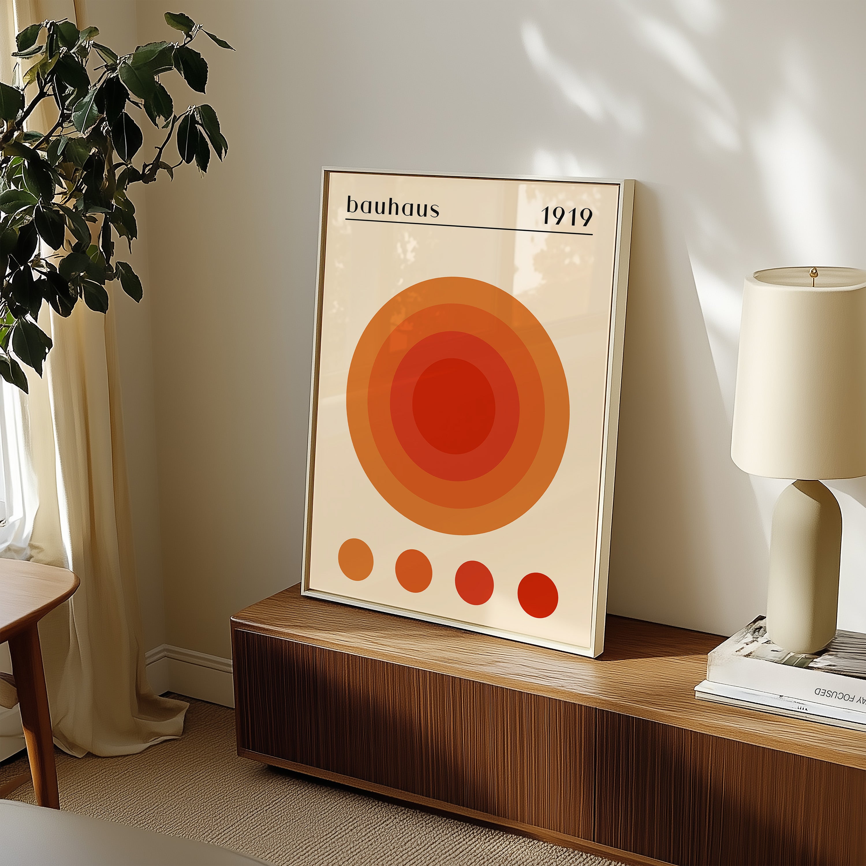 Bauhaus 1919 Abstract Circle Art Poster