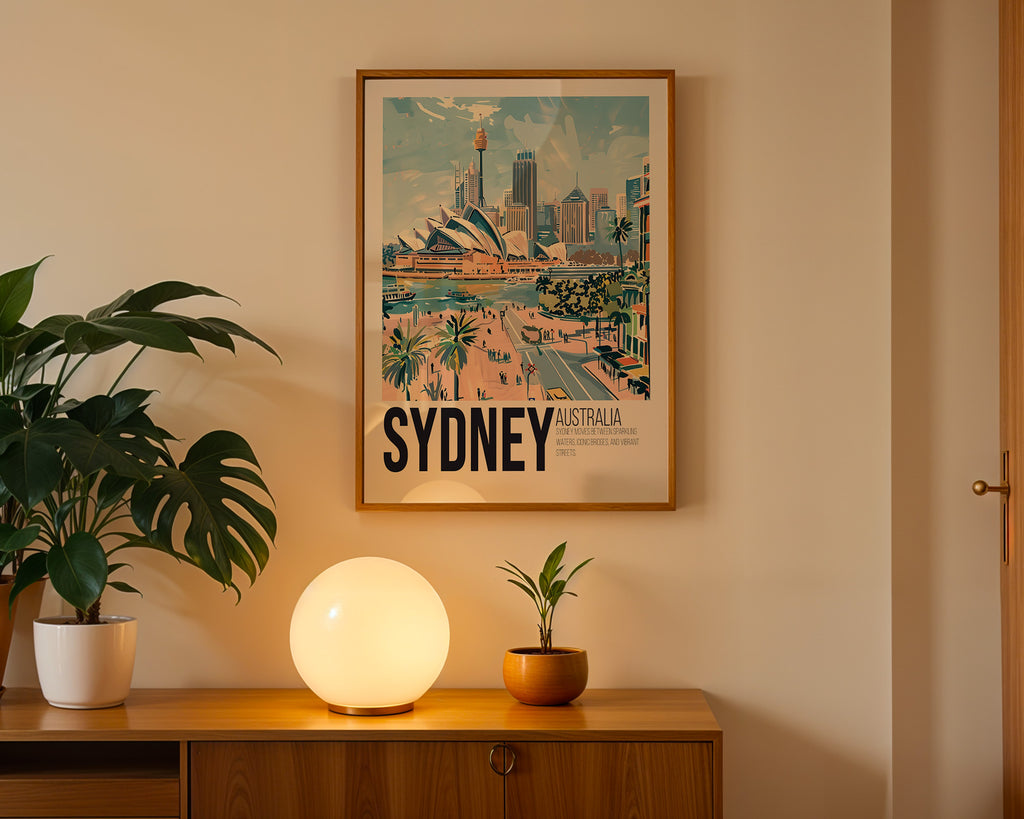 Sydney Travel Poster – Vintage Australia Wall Art Print