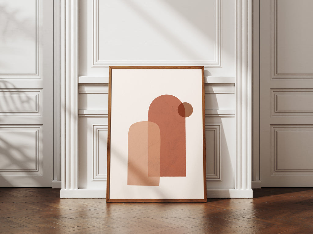 Abstract Terracotta Arch Poster — Minimalist Modern Wall Art