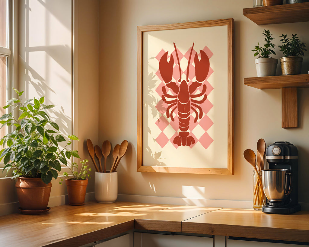 Retro Lobster Poster